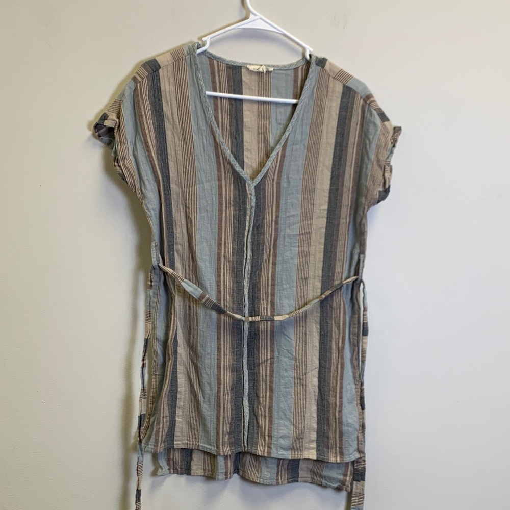 Mystree Blue and Cream Striped Tunic